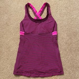 Lululemon pink tank top size 2